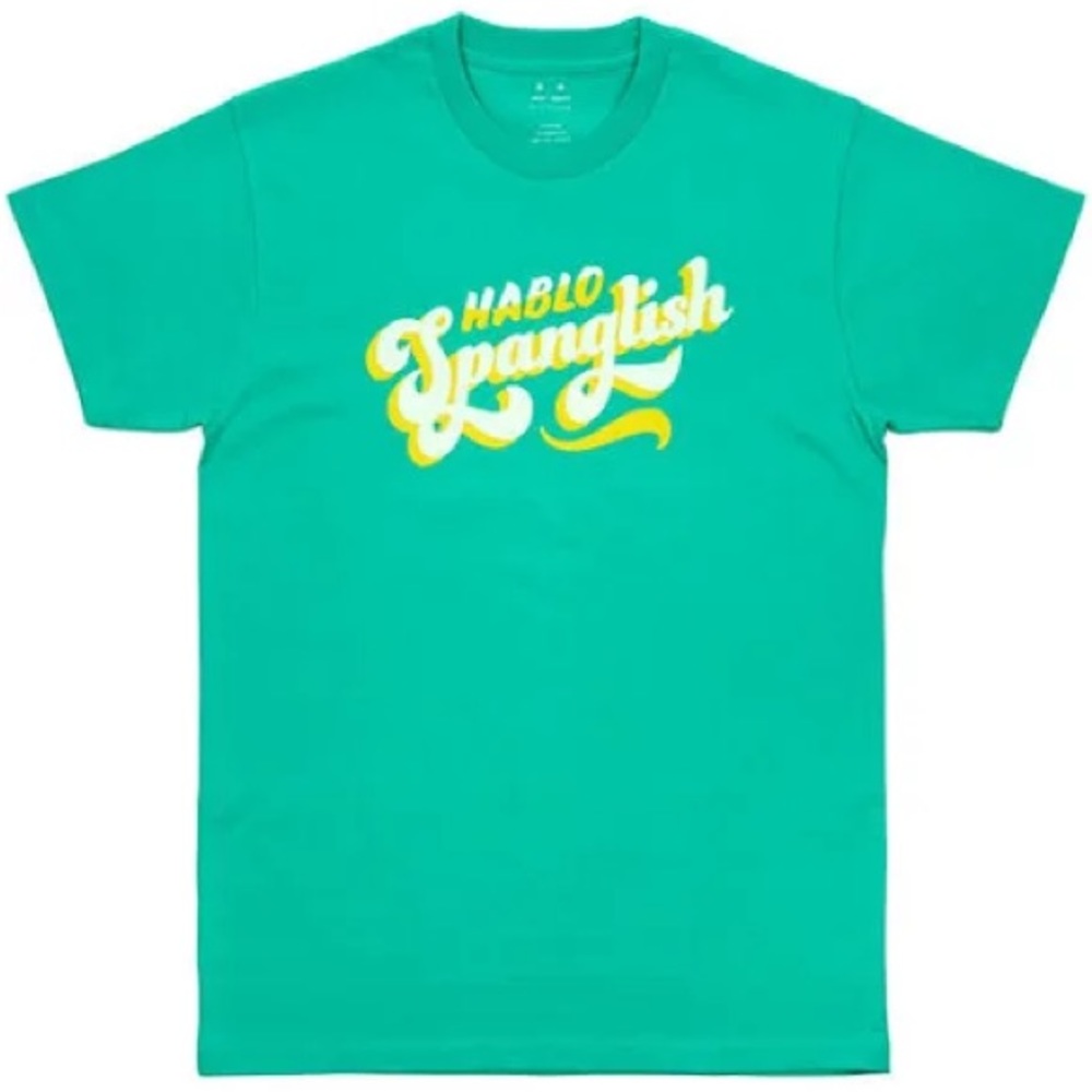 Hablo Spanglish Crew Neck T-Shirt, Adult S